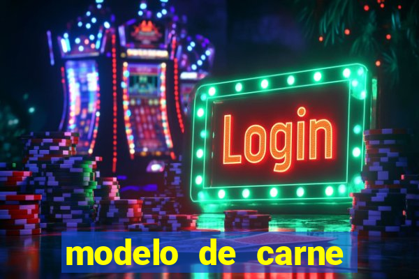 modelo de carne para pagamento